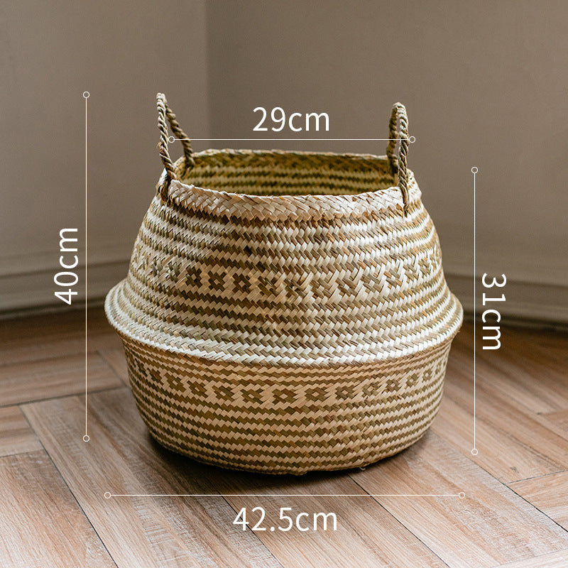 Straw storage basket, storage basket can be folded