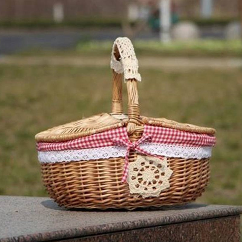 Fruit Basket Craft Basket Rural Round 20-30 Basket Wicker Basket Japanese Style