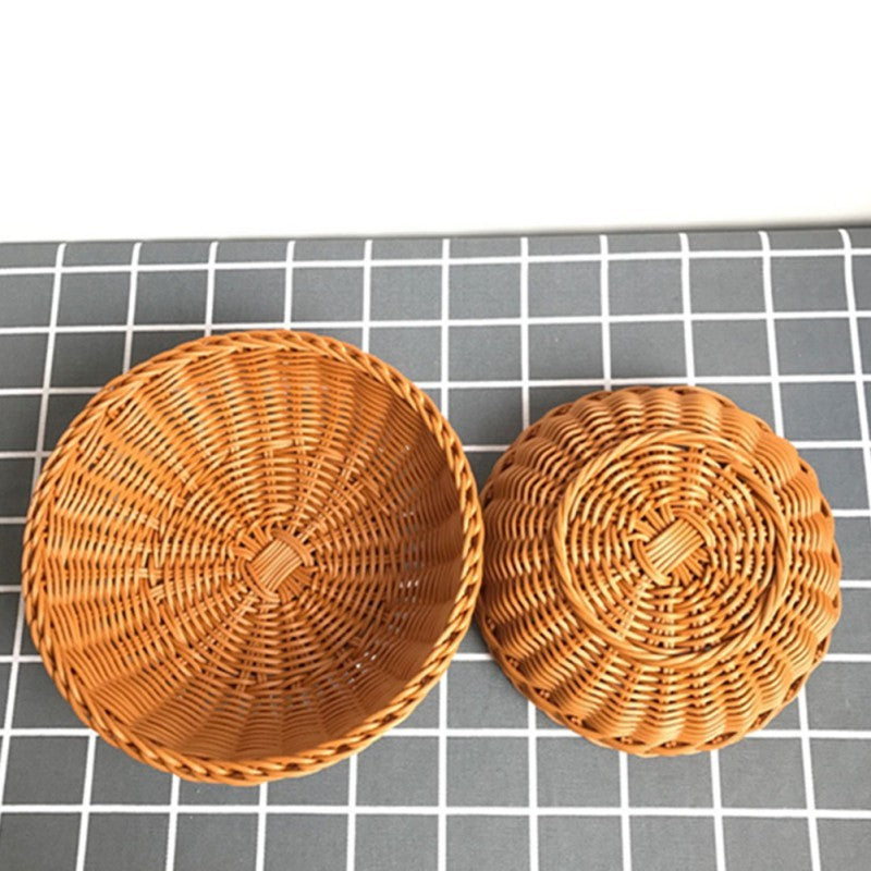 European-style Bread Basket Round Kitchen Storage Basket