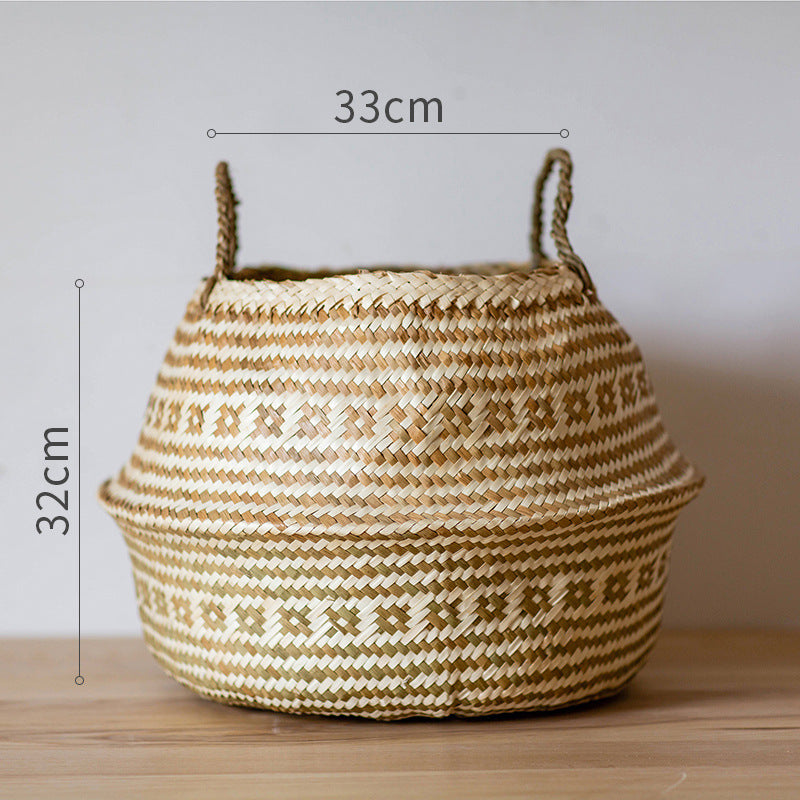 Straw storage basket, storage basket can be folded